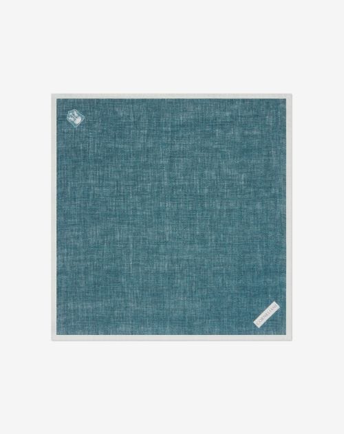Green linen pocket square