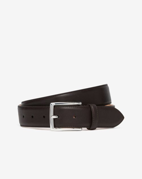 Brown super soft nappa leather belt