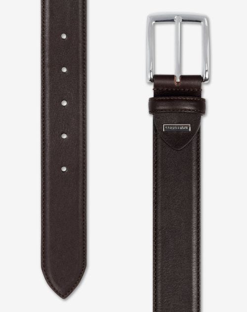 Brown super soft nappa leather belt